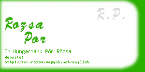 rozsa por business card