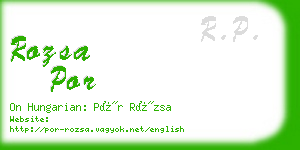 rozsa por business card